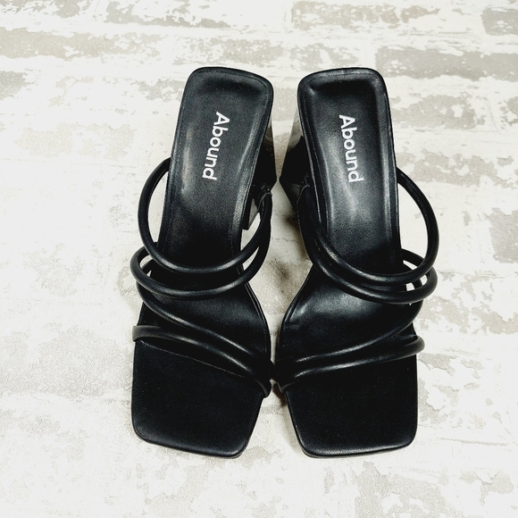 New Abound Austry Black Tubular Strappy Heeled Sandal i567 - Picture 4 of 11